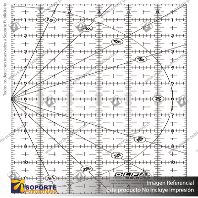 QR-6X12 6" X 12" FROSTED ACRYLIC RULER VARIATION: DEFAULT TITLE