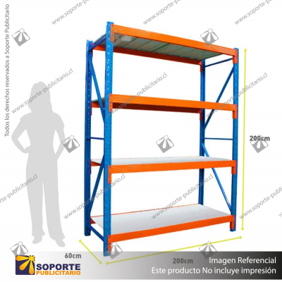 RACK INDUSTRIAL 500 KG. POR BANDEJA