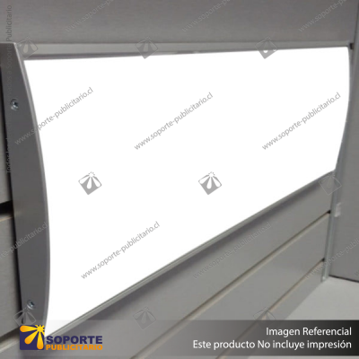 RADIUS SIGN FRAMES - HEADERS - ANODISED ALUMINIUM - A4 - 210H X 600W - PFRFTMCLIP X 2