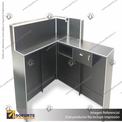 RECEPTION DESK - PRIME LAMINATE WHITE - 1200W X 1200H X 650D