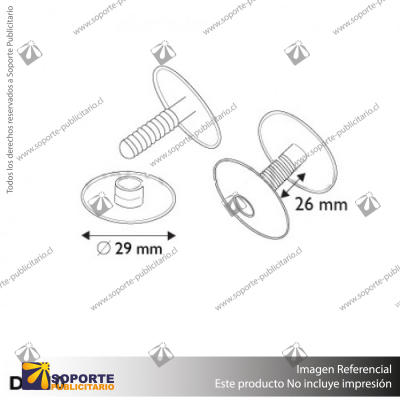 REMACHE PLASTICO CON TAPA 26X29MM