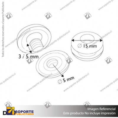 REMACHE PLASTICO CON TAPA 3X15MM