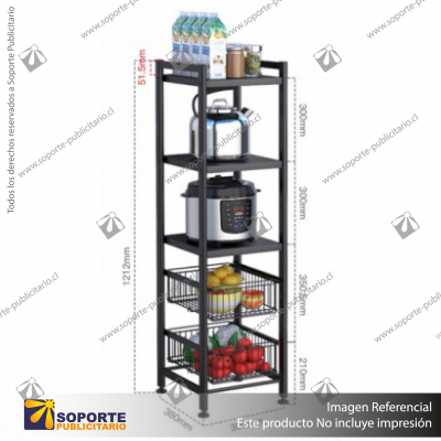 REPISERO METALICO MOVIL 5 NIVELES