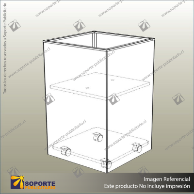 RETAIL DISPLAY BIN - WHITE - 800H X 500W X 500D