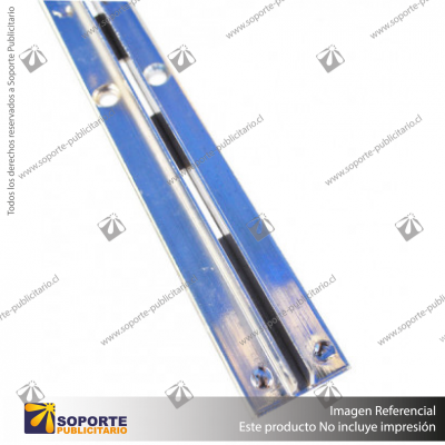 RIEL OCULTO TIPO T PASO SIMPLE MAGNA ZINCADO 2.44 MT