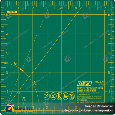 RM-6X8 6" X 8" GREEN DOUBLE-SIDED, SELF-HEALING ROTARY MAT VARIATION: RM-6X8