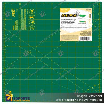 RM-CG-01 12" X 18" GREEN DOUBLE-SIDED, SELF-HEALING ROTARY MAT VARIATION: RM-CG-01