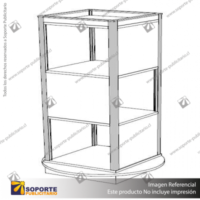 ROTATING OPEN DISPLAY TOWER BOX