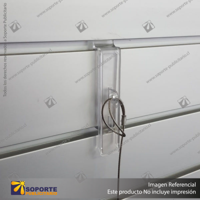 SECURITY CLIP - CLEAR POLYCARBONATE - 100MM