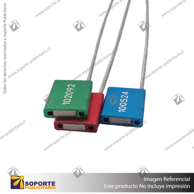 SELLO CANDADO TXCS107 ROJO CABLE 30CM