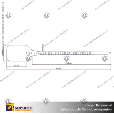 SELLO SEGURIDAD MLOK VERDE 36CM TXPS208