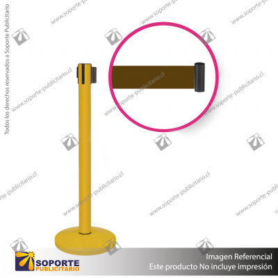 SEPARADOR DE FILAS AMARILLO CON CINTA CAFé