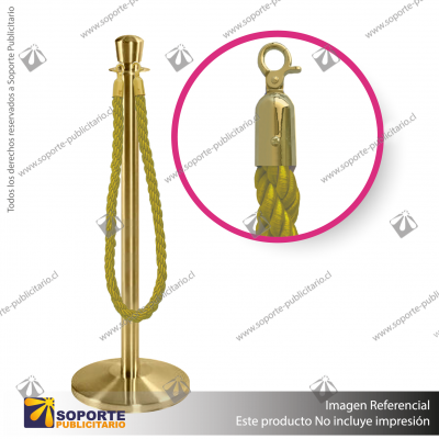 SEPARADOR DE FILAS CORONA DORADA CON CORDóN DORADO