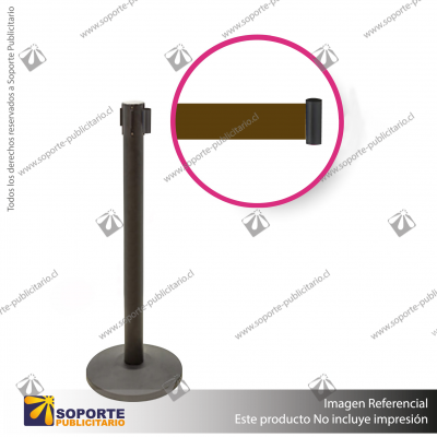 SEPARADOR DE FILAS NEGRO CON CINTA CAFé