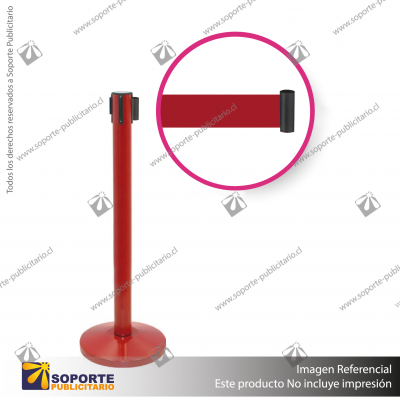 SEPARADOR DE FILAS ROJO CON CINTA ROJA