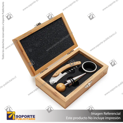 SET DE VINO LAROCHE/MARRON CLARO/MARRON CLARO