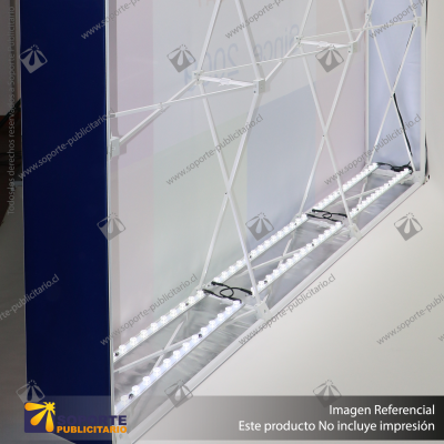 SET SISTEMA ILUMINACION PARA PANEL PUBLICITARIO PREMIUM RECTO 4 CUERPOS (CAJA DE LUZ) (HASTA AGOTAR)