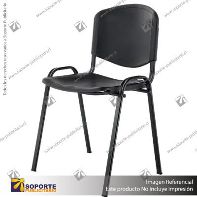 SILLA ISO PLASTICA NEGRA