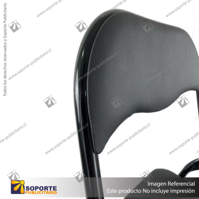 SILLA PLEGABLE NEGRA ACOLCHADA
