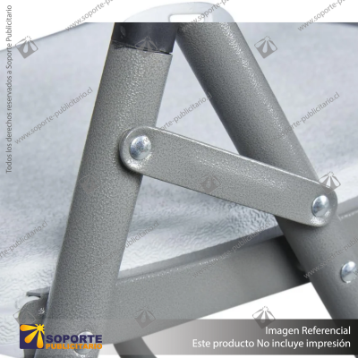 SILLA PUBLICITARIA PLEGABLE COLOR BLANCO 46*83*57 CMS