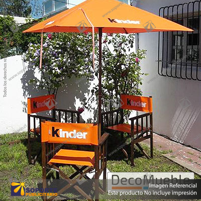 SILLA TIPO DIRECTOR DE MADERA COLOR BEIGE