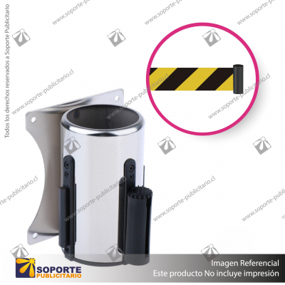 SISTEMA MURO A MURO CARCASA ACERO INOX. CINTA 5 MTS. PRECAUCIóN