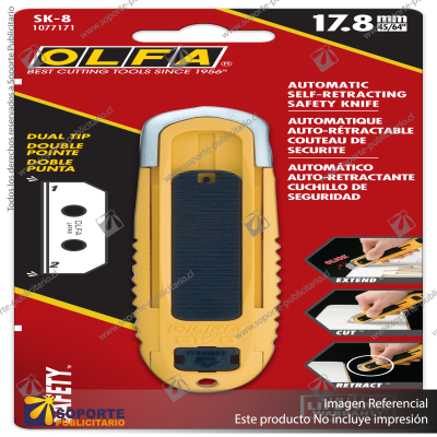 SK-8 FULLY AUTOMATIC SELF-RETRACTING SAFETY KNIFE VARIATION: DEFAULT TITLE