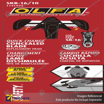 SKB-16/10 QUICK-CHANGE CONCEALED BLADE REPLACEMENT HEAD, PACK OF 10 VARIATION: DEFAULT TITLE