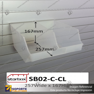 SLATBOX DISPLAY CONTAINER DIVIDERS - PLASTIC - SB02-A-CL ? 100L X 80H