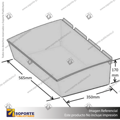 SLATBOX POPBOX DISPLAY CONTAINERS - CLEAR - JUMBO: SB01-240-CL  357L X 560W X 183H