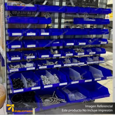 SLATBOX STORBOX AND SHELFBOX DISPLAY CONTAINERS - RED - SB01-01A ? 115L X 140D X 85H