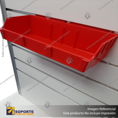 SLATBOX STORBOX AND SHELFBOX DISPLAY CONTAINERS - RED - SB01-03A ? 150L X 150D X 178H