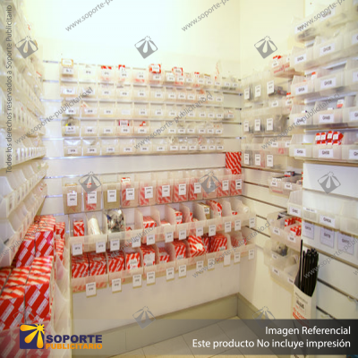 SLATBOX STORBOX AND SHELFBOX DISPLAY CONTAINERS - RED - SB01-05D ? 225L X 140W X 85H