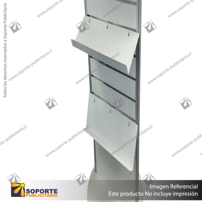 SLOPING METAL SHELVES