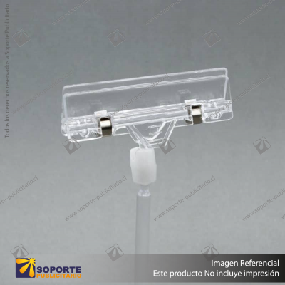 SOPORTE CON PINZA ACRILICA BASE REDONDA