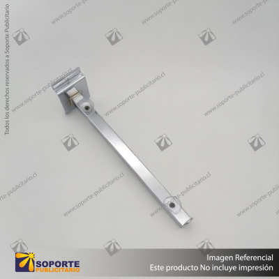 SOPORTE CROMADO PARA REPISA 25 CM PANEL RANURADO