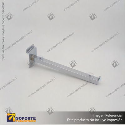 SOPORTE CROMADO PARA REPISA 30 CM PANEL RANURADO