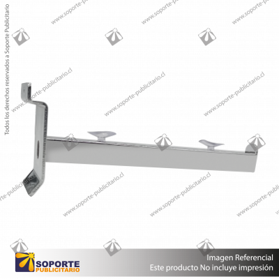 SOPORTE DE REPISA A PANEL RANURADO CON VENTOSAS 20 CM