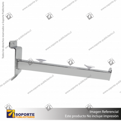SOPORTE DE REPISA A PANEL RANURADO CON VENTOSAS 20 CM