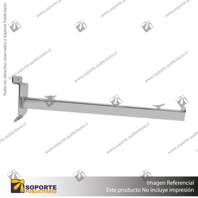 SOPORTE DE REPISA A PANEL RANURADO CON VENTOSAS 30 CM