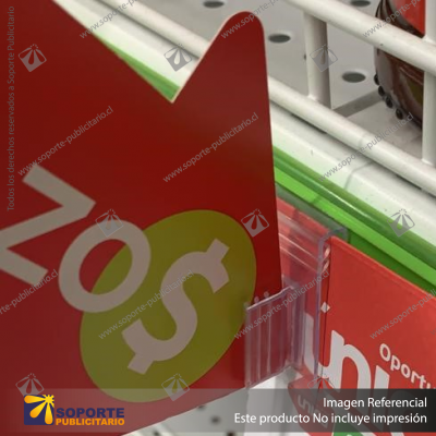 SOPORTE GRAFICA CLIP PARA GONDOLA 20*40 MM
