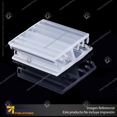 SOPORTE GRAFICA DOBLE STOPPER 25*22 MM ESPESOR GRAFICA 1-5 MM