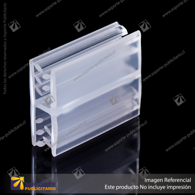SOPORTE GRAFICA DOBLE STOPPER 25*22 MM ESPESOR GRAFICA 1-5 MM