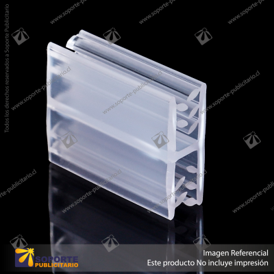 SOPORTE GRAFICA DOBLE STOPPER 25*22 MM ESPESOR GRAFICA 1-5 MM
