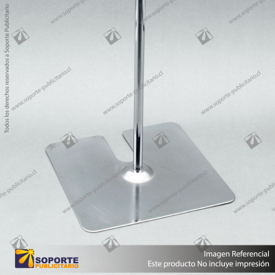 SOPORTE T METAL CON PINZAS ACRILICAS