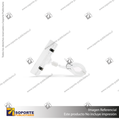 SOSTENEDOR GRAFICA PINZA ACRILICA 105 MM