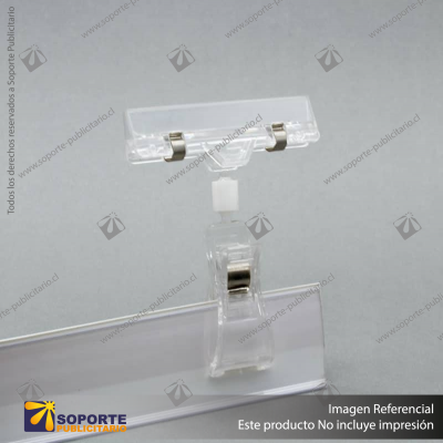 SOSTENEDOR GRAFICA PINZA ACRILICA 105MM
