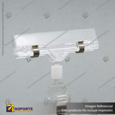 SOSTENEDOR GRAFICA PINZA ACRILICA 105MM