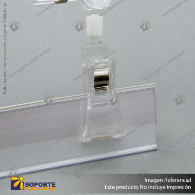 SOSTENEDOR GRAFICA PINZA ACRILICA 105MM