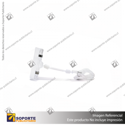 SOSTENEDOR GRAFICA PINZA ACRILICA 159 MM
